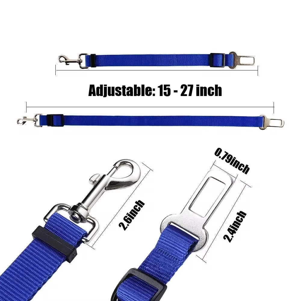 Adjustable Dog Car Seat Belt – Secure & Comfortable Travel Accessory for Pets