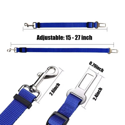 Adjustable Dog Car Seat Belt – Secure & Comfortable Travel Accessory for Pets