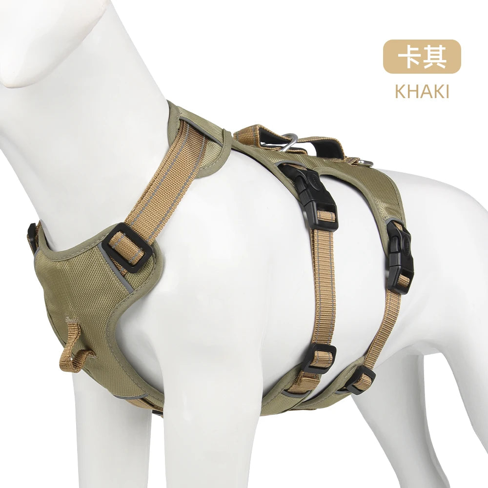 Reflective Big Dog Harness – Adjustable & Explosion-Proof with Reinforced Handle