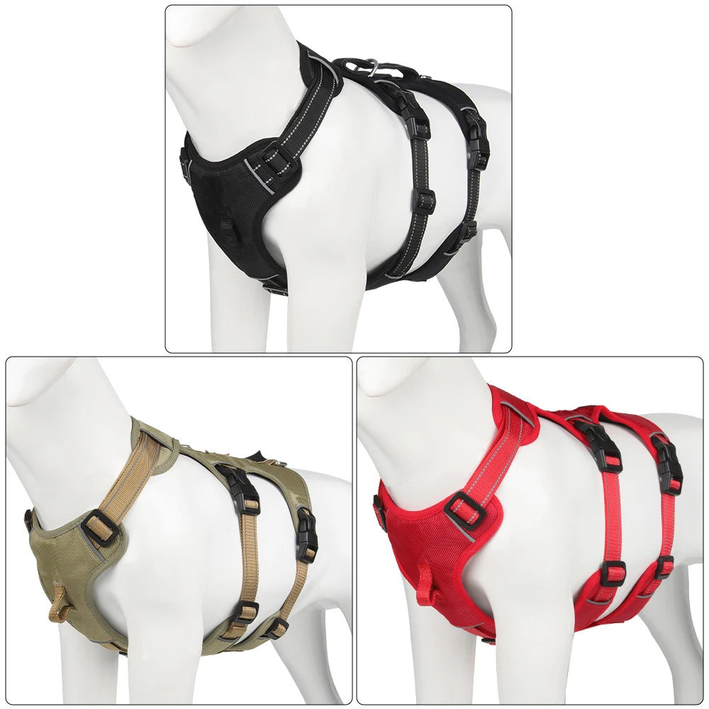 Reflective Big Dog Harness – Adjustable & Explosion-Proof with Reinforced Handle