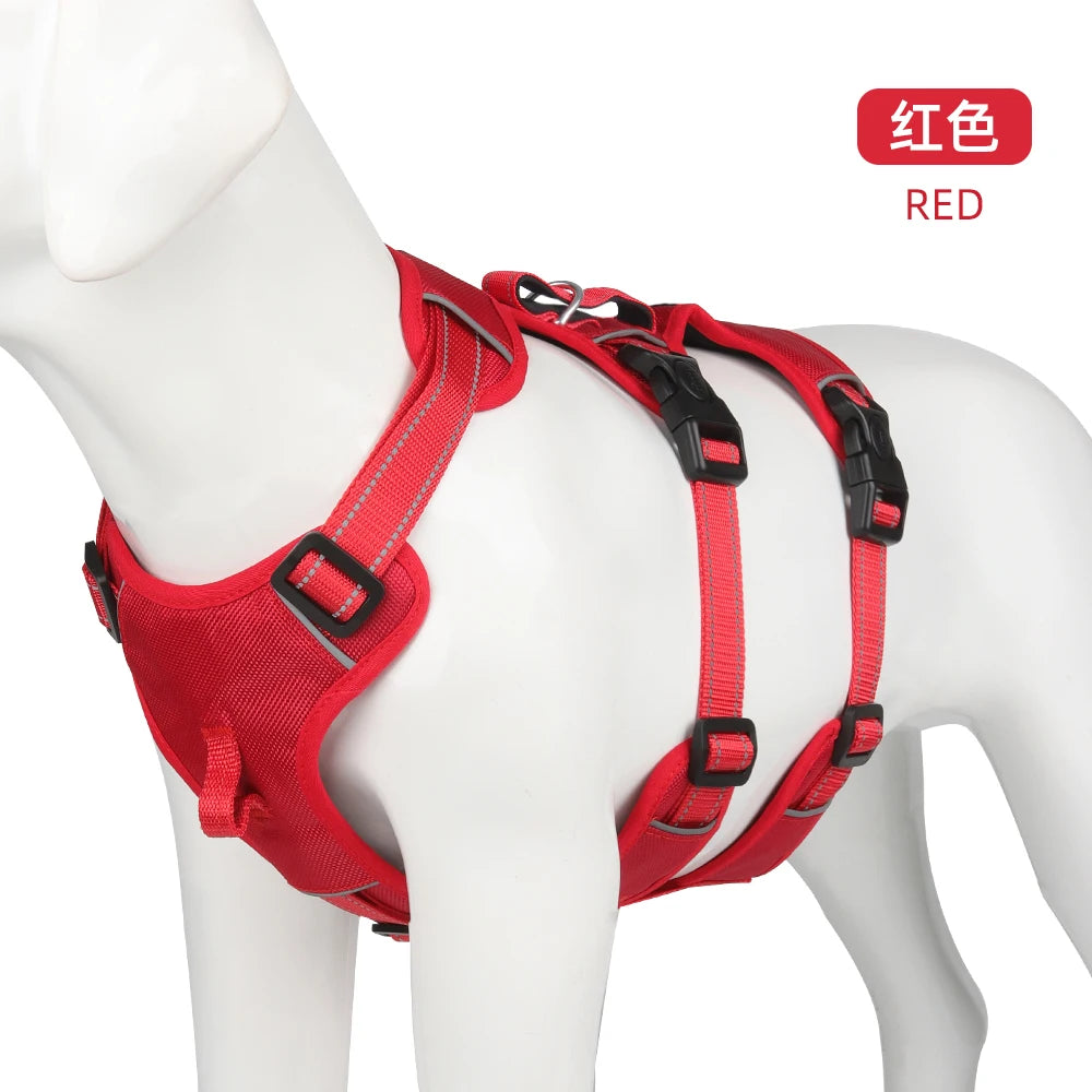 Reflective Big Dog Harness – Adjustable & Explosion-Proof with Reinforced Handle