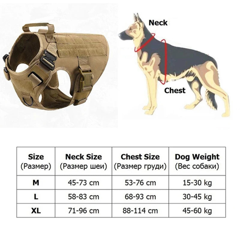 Tactical Dog Harness for Military Training & Outdoor Adventures