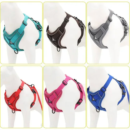 Adjustable No-Pull Dog Harness & Leash Set – Secure, Reflective & Comfortable for Small and Medium Pets