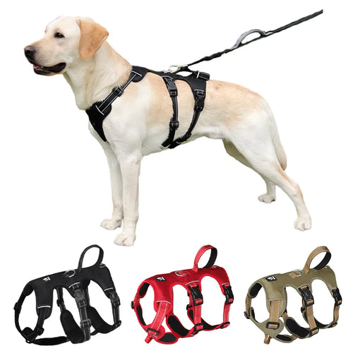 Reflective Big Dog Harness – Adjustable & Explosion-Proof with Reinforced Handle