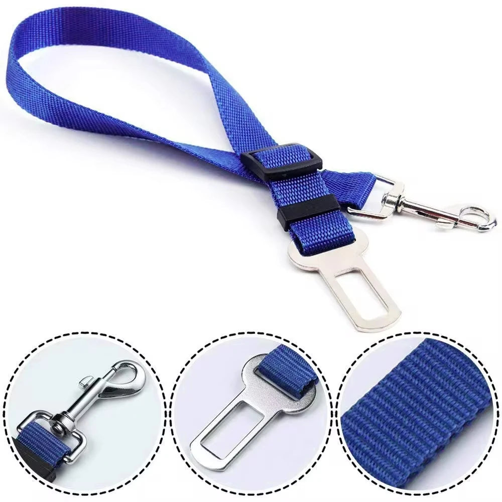 Adjustable Dog Car Seat Belt – Secure & Comfortable Travel Accessory for Pets