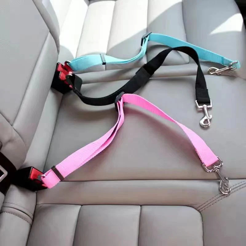 Adjustable Dog Car Seat Belt – Secure & Comfortable Travel Accessory for Pets